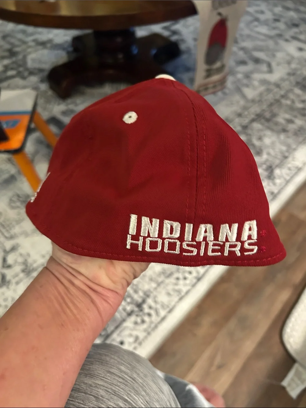 Kids Red Indiana Adidas Baseball Cap